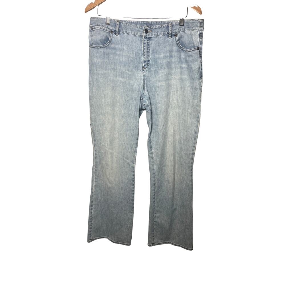 VTG Y2K J. Jill Jeans Hi Rise Light Wash Boot Cut Denim Distressed 12